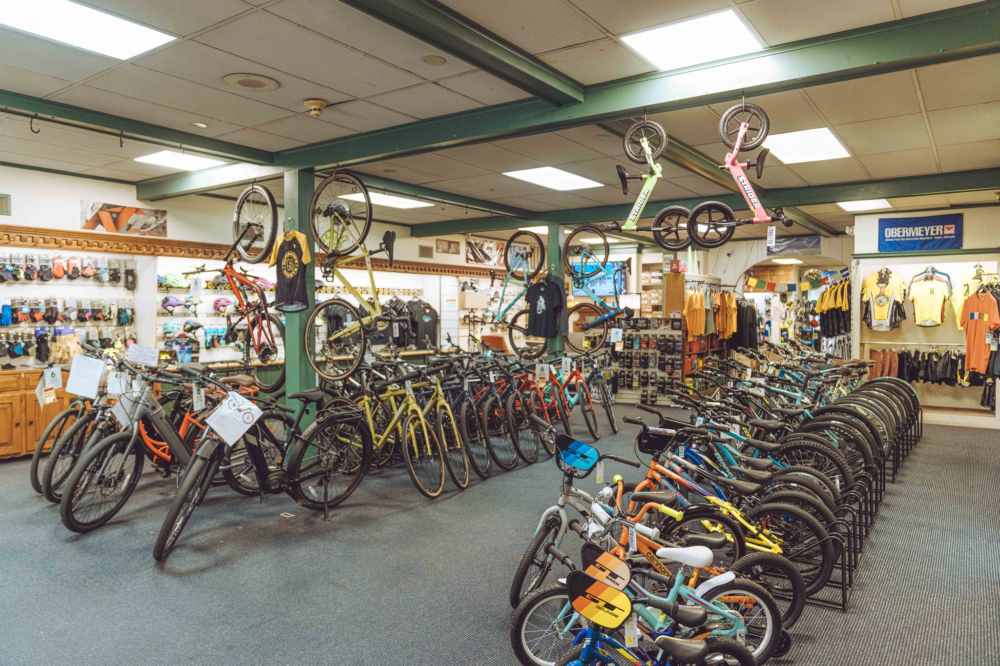 interior of burrows sports showing bicycle offerings. Photo Credit: Little Pond Digital